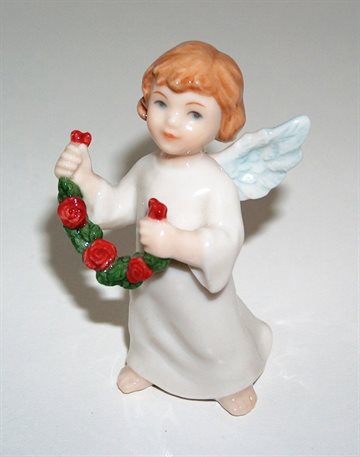 Engel med blomsterranke   årets Englebørn Bing & Grøndahl nr. 313 Design Svend Vestergaard 1.Sortering   